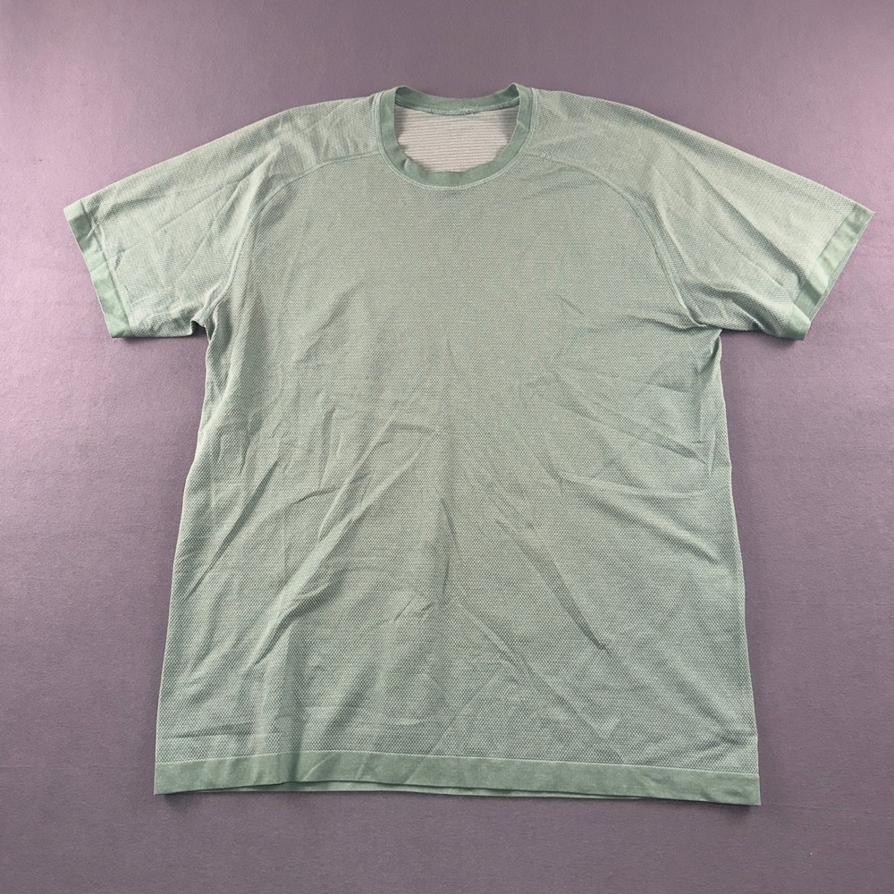 Lululemon Metal Vent Tech Short Sleeve Shirt Green Mens XL